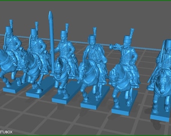 Small 15mm "w epic size" French Revolution Chasseurs a Chevall RGT - 6 Minis - MC Minis