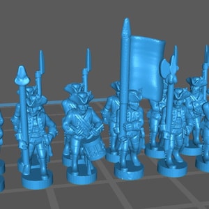 7 Years War Austran Musketeer btg - War Games And Dioramas - Historical Wargaming - Resin 15 mm