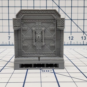 Dwarven Hall Door Tile - OpenLock or DragonLock - Openforge - DND - Pathfinder - Dungeons & Dragons - RPG - Tabletop - 28 mm / 1"