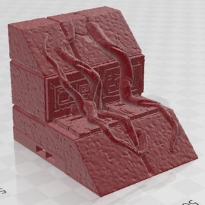 Step Pyramid Walls Set 1 - Aztlan 5 Reforged - Pathfinder - Donjons & Dragons -RPG- Tabletop-Terrain - 28 mm / 1"- Aether Studios