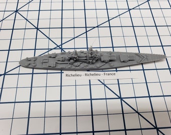 Battleship - Richelieu - French Navy -  Wargaming -  Naval Miniature -  Tabletop Games - Warships