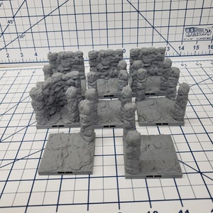 Caverns - Pillar Tiles- DragonLock - DND - Pathfinder - RPG - Dungeon & Dragons - 28 mm / 1&quot; - Terrain - Fat Dragon Games