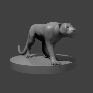 Panther Mini - DND - Pathfinder - Dungeons & Dragons - RPG - Tabletop - mz4250- Miniature-28mm-1&quot;Scale