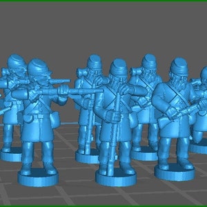 ACW Infantry skirmishing , with kepi , frock coat - 10 Minis - 15mm Miniatures
