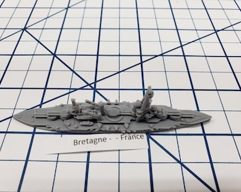 Battleship - Bretagne - French Navy - Wargaming - Axis and Allies - Naval Miniature - Victory at Sea - Tabletop Games - Warships