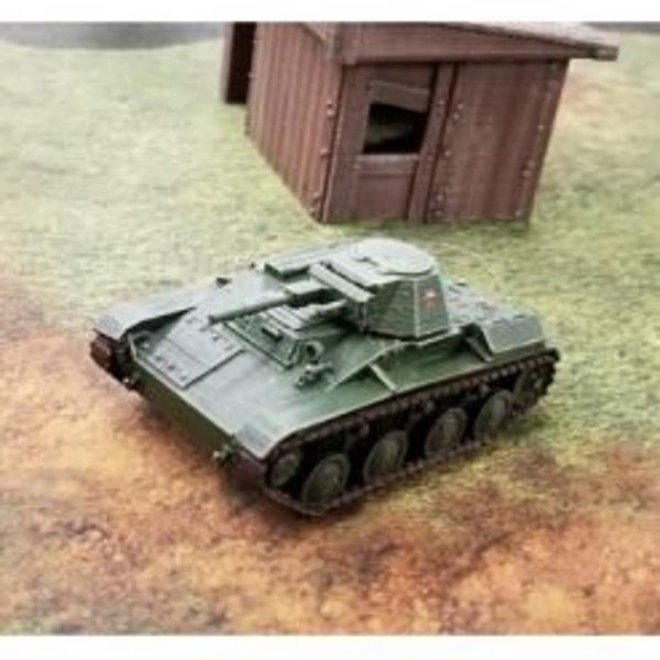 T-60 Light Tank - Great for Table Top War Games And Dioramas - Resin 28mm Miniatures - Bolt Action -