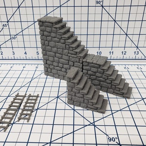Castle Style - Stairs and Ladders - DragonLock - DND - Pathfinder - RPG - Dungeon & Dragons - 28 mm / 1&quot; - Terrain - Fat Dragon Games