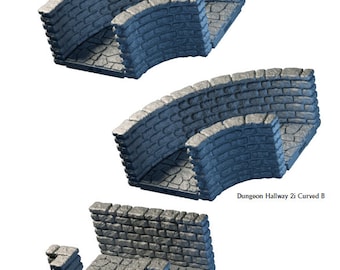 Intricate Dungeon Hallways- Lost Dungeons - DragonLock - DND - Pathfinder - RPG - Dungeon & Dragons - 28 mm/ 1" - Terrain - Fat Dragon Games