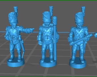 Small 15mm "w epic size" French Old Guard Artillery 1805-15 - 5 Minis - MC Minis