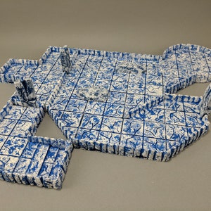 True Tiles - Ice Tiles Starter Set 50 Tiles! - OpenLock - DND - Pathfinder - Dungeons & Dragons - Terrain - RPG - Tabletop - 28 mm / 1&quot;