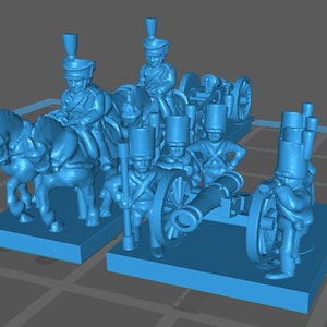 French old guard artillery - war games and dioramas - historical wargaming - resin 6 mm