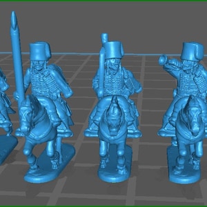 7 years war austrian hussar rgt - 6 minis - 15mm epic size - war games and dioramas - historical wargaming - resin