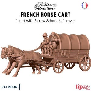 フランスの馬車 - フランス軍 - 28 mm - エスキツェ ミニチュア