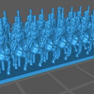 French Hussars - Great for Table Top War Games And Dioramas - Resin 6mm Miniatures -