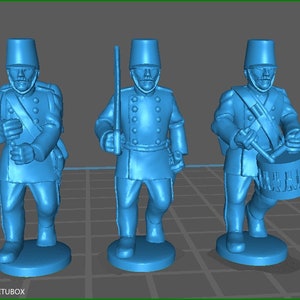 28mm Austrian Hungarian Line inf rgt 1850-60 Command with kittel