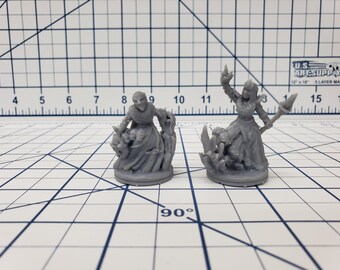 Wilds of Wintertide - Ice Witches Minis - DND - Pathfinder - Dungeons & Dragons - RPG - Tabletop - EC3D - 28 mm - 1"