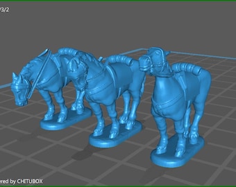 15mm ACW General Horses 1 - 3 Minis - MC Minis