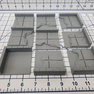 Azulejos de pared de agua - EC3D - DND - Pathfinder - Dungeons & Dragons - RPG - Mesa - 28 mm / 1" - True Tiles
