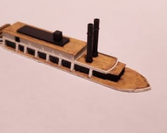 Cañonera Sternwheel - Unión - Barcos - Veleros - Age of Sail - Juego de Guerra - Wargaming - Juegos de Mesa - Escala 1/600