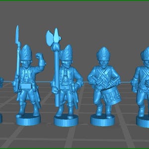 15mm 7 Years War Austrian Hungarian Grenadier BTG - 10 Minis - MC Minis