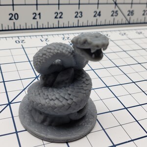 Empire of Scorching Sands - Giant Desert Viper Mini - DND - Pathfinder - Dungeons & Dragons - RPG - Tabletop - EC3D - Miniature - 28 mm