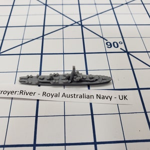 Destroyer - River Class - Royal Australian Navy - Wargaming -  Naval Miniature -  Tabletop Games - Warships