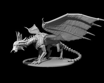 Argynvost Fallen - Huge - Curse of Strahd - Ravenloft - Pathfinder - Dungeons & Dragons - RPG - Tabletop - mz4250- Miniature-28mm-1"Scale