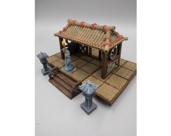 OpenForge Oriental Pagoda - Tabletop - DND - Pathfinder - RPG - 28 mm / 1" - Terrain - Dungeons & Dragons - Warhammer