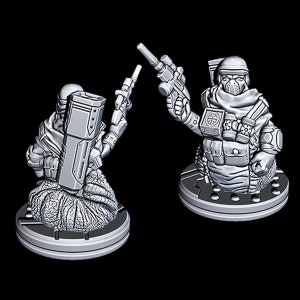 Slug Bounty Hunter - Novus Landing - Starfinder - Cyberpunk - Science Fiction - Syfy - RPG - Tabletop - Scatter- Terrain- 28 mm / 1&quot;