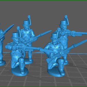 Brunswick Advantguard skirmishing 1809-15 - 6 Mini - 28 mm Scale - Historical Wargaming - Resin