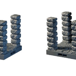 Column Tiles - Lost Dungeons - DragonLock - DND - Pathfinder - RPG - Dungeon & Dragons - 28 mm/ 1&quot; - Terrain - Fat Dragon Games