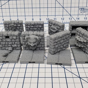 Dungeon Style - Special Walls 1 - DragonLock - DND - Pathfinder - RPG - Dungeon & Dragons - 28 mm / 1&quot; - Terrain - Fat Dragon Games