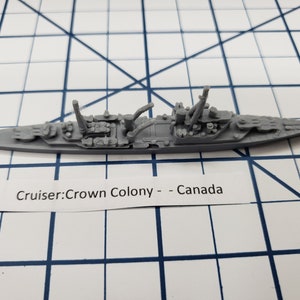 Cruiser - Crown Colony - Royal Canadian Navy - Wargaming -  Naval Miniature -  Tabletop Games - Warships