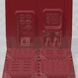 Engineering Walls Set 2 - Space Ships 3 - Pathfinder - Dungeons & Dragons -RPG- Tabletop-Terrain-28 mm/1-AetherStudios