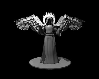 Angel of Knowledge  Mini - DND - Pathfinder - Dungeons & Dragons - RPG - Tabletop - mz4250- Miniature-28mm-1"Scale