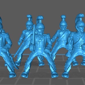 French lancers 1810-1815 - 7 minis - war games and dioramas - historical wargaming -resin 28mm