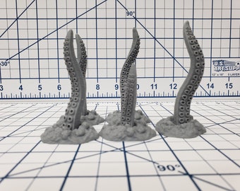 Set of 5 Tentacles - DND - Pathfinder - RPG - Dungeon & Dragons - Miniature - Mini - 28 mm / 1&quot; - Fat Dragon Games