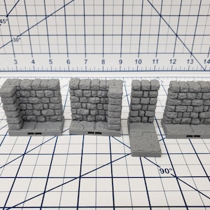 Dungeon Style - 1X2 Walls - DragonLock - DND - Pathfinder - RPG - Dungeon & Dragons - 28 mm / 1&quot; - Terrain - Fat Dragon Games