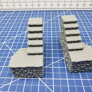 Keep Style - Stairs - DragonLock - DND - Pathfinder - RPG - Dungeon & Dragons - 28 mm / 1&quot; - Terrain - Fat Dragon Games