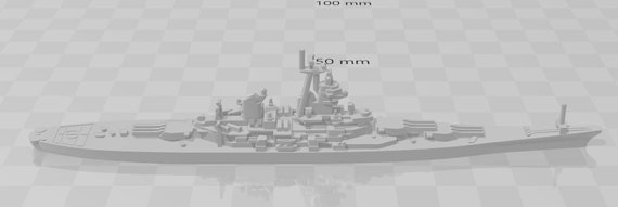 1/1200 USN Battleship BB-63 USS Missouri 3D Printed Gray 