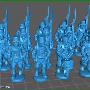 Brunswick Advantguard btg 1809-15 - 14 Mini - 28 mm Scale - Historical Wargaming - Resin