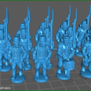 Brunswick Advantguard btg 1809-15 - 14 Mini - 28 mm Scale - Historical Wargaming - Resin