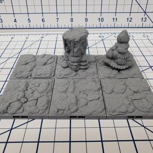 Caverns - Floor Tiles- DragonLock - DND - Pathfinder - RPG - Dungeon & Dragons - 28 mm / 1&quot; - Terrain - Fat Dragon Games