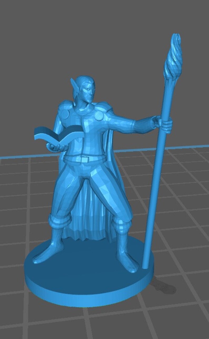 Elf Wizard Mini DND Pathfinder Dungeons & Dragons RPG | Etsy