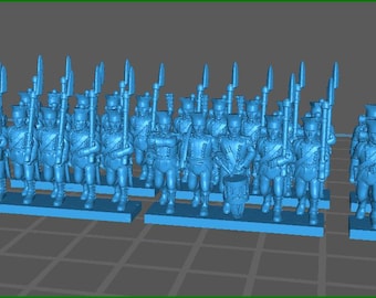 Small 15mm "w epic size" French Revolution Polish Infantry 1796-1800 - 8 Strips - MC Minis