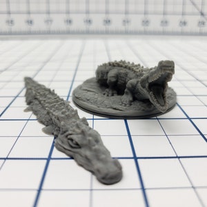 Empire of Scorching Sands - Set of Crocodile Minis - DND - Pathfinder - Dungeons & Dragons - RPG - Tabletop - EC3D - Miniature - 28 mm