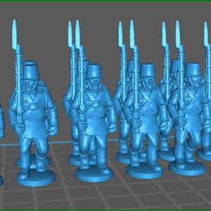 28mm Austrian German Line inf rgt 1850-60 with Kittel