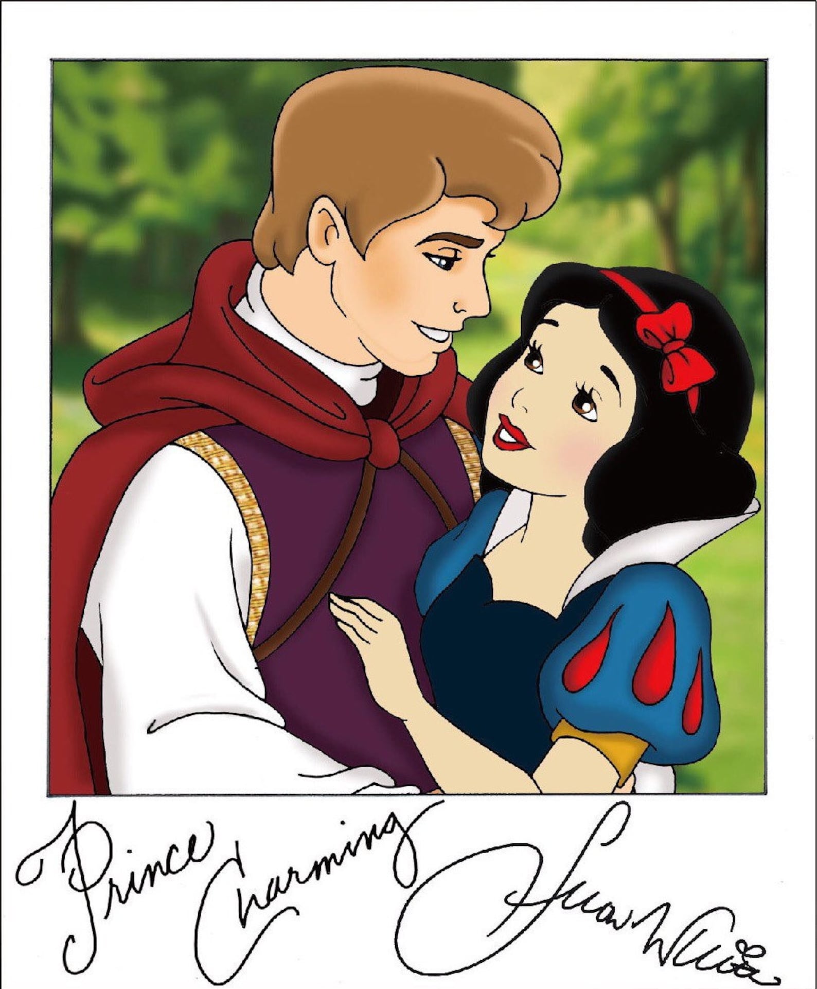 Prince Snow White Is Taken By The Queen Chapter 7 Snow White and Prince Charming Autographed Polaroid Disney | Etsy