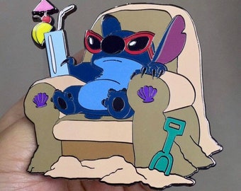 Pin de fantasía de Disney Stitch en la arena Silla - Grado B