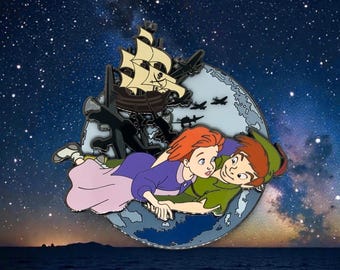 Épinglette géante Disney Peter Pan et Jane, 3 po.
